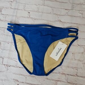 Swimsuits For All Blue Bikini Bottom Peekaboo Sides NWT Size 14